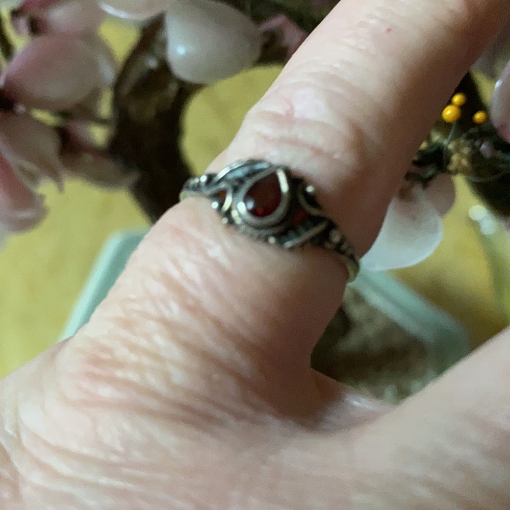 Antique 925 Ruby Ring - image 5